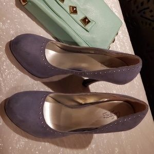 Blue Suede Heels
